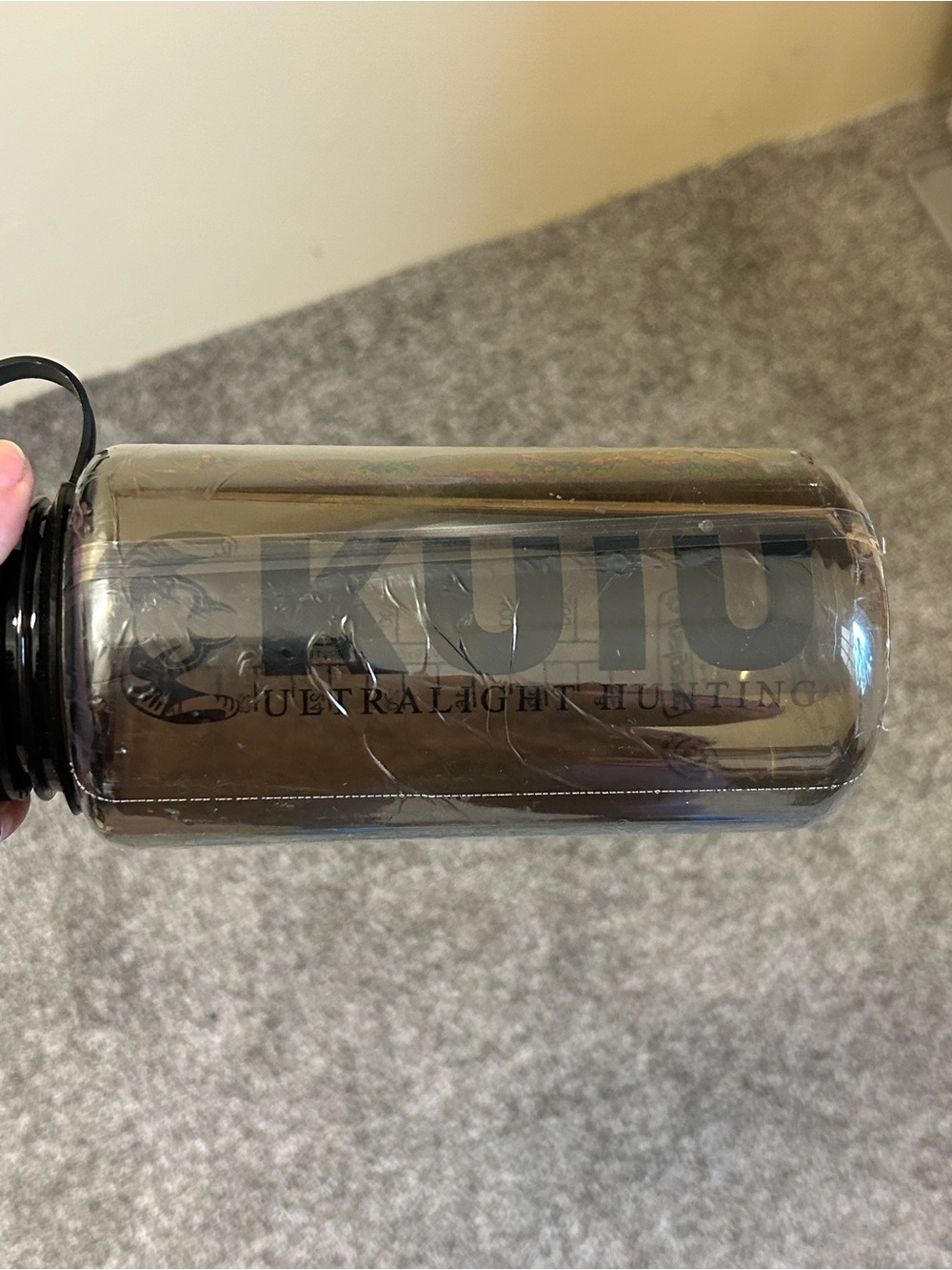 Kuiu Black Transparent Water Bottle with Screw Cap NEW
